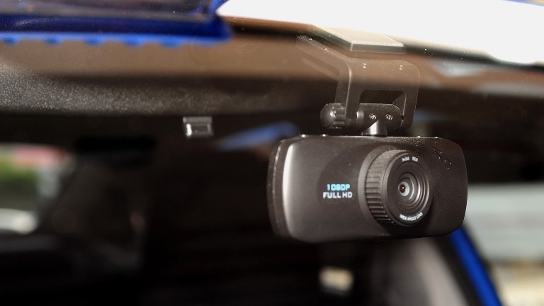 camera in dashboard area of car